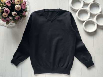 9,10 років, зріст 134,140 Чорний джемпер для хлопчика в школу