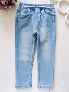 2,3 роки, зріст 98 М'які блакитні джинси на гумці