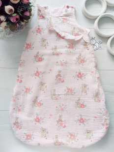 0-6 міс, зріст 56-68 Новий дитячий спальний мусліновий мішок на синтепоні