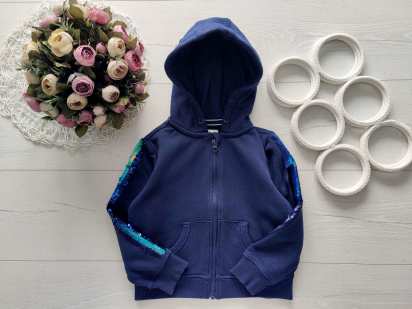 4,5 років, зріст 110 Кофта на блискавці для дівчинки