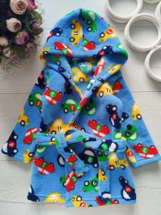 18,24 міс, зріст 86,92 Халат у машинках