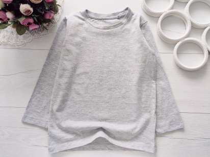 6,7 років, зріст 116,122 Однотонний сірий дитячий реглан