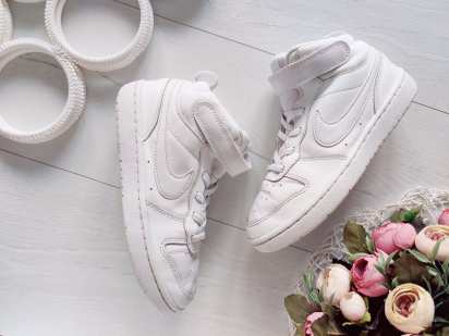 33 (21,5 см) Білі шкіряні хайтопи