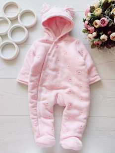 3,6 міс, зріст 68 Флісовий комбінезон на трикотажній підкладці та тонкому синтепоні