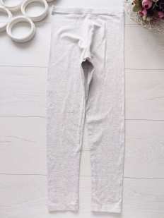 9,10 років, зріст 134,140 Світло сірі трикотажні лосини для дівчинки