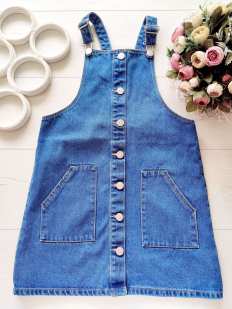 9 лет, рост 134 Джинсовий сарафан