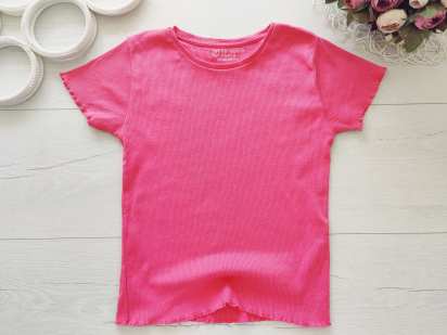 11,12 років, зріст 152 Стретчева футболка в рубчик