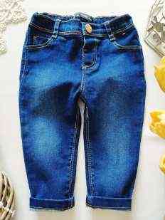9-12 мес, рост 80 Стрейчевые джинсы узкачи для девочки