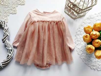 3-6 мес, Блестящее платьице на крестины