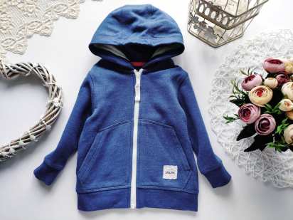 9\12 мес, рост 80 Теплая кофта на молнии