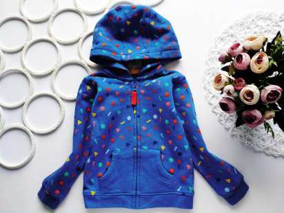 12\18 мес, рост 86 Теплая детская кофта на молнии