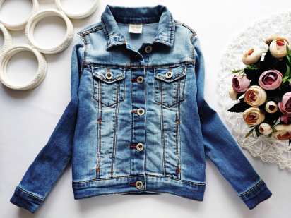 6 лет, рост 116 Стрейчевая джинсовка для девочки