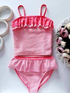 7,8 лет, рост 128 Раздельный детский купальник