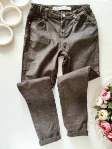 10,11 лет, рост 146 Блестящие штаны микровельвет