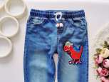 6,7 років, зріст 122 М'які джинси з динозавром для хлопчика - зображення 2