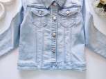 9 років, зріст 134 Модна блакитна стрейчева рвана джинсівка - зображення 3