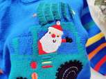 9,12 мес, рост 80 Новорічний светр з дід морозом - зображення 2
