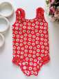 3,4 роки, зріст 98,104 Червоний купальник у ромашках - зображення 1