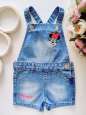 12,18 міс, зріст 86 Літній джинсовий комбінезон з міккі - зображення 1