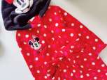 18,24 міс, зріст 86,92 Халат з мікки червоний в горошок - зображення 3