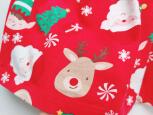 18,23 мес, Красное новогоднее платье в дед морозах, оленях, елках - зображення 2