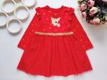12,18 міс, зріст 86 Новорічна червона сукня - зображення 1