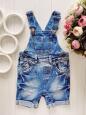 1,5,2 роки, зріст 92 Крутий джинсовий комбінезон з шортами - зображення 1
