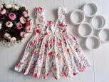 12,18 міс, зріст 86 Бавовняний сарафан у маках - зображення 1