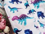 3,4 роки, зріст 104 Красива літня біла сорочка в динозаврах - зображення 2
