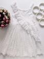 9,10 років, зріст 134,140 Біла ошатна дитяча сукня - зображення 1