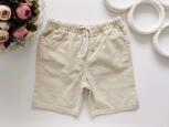 2,3 роки, зріст 92,98 Пісочні лляні шорти на гумці - зображення 1