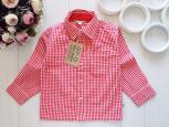12,18 міс, зріст 80,86 Нова червона сорочка в клітинку - зображення 1