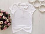 4,5 років, зріст 104,110 Нове біле поло дівчинці - зображення 1