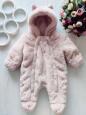 Теплий комбінезон на ситепоні для новонародженої - зображення 1