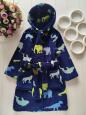 2,3 роки, зріст 98 Теплий махровий халат із динозаврами - зображення 1