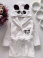 12 міс, зріст 80 Теплий махровий халат панда - зображення 1