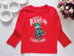 4,5 лет, рост 110 Новогодний реглан с динозавром - зображення 1