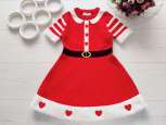4,5 лет, рост 110 Вязаное новогоднее платье - зображення 1