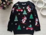 2,3 роки, зріст 98 Новорічний дитячий светр тонкої в'язки сніговик - зображення 1