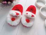 27 (17 см) Нові теплі домашні тапочки санта - зображення 1
