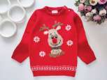 18,24 міс, зріст 92 Новорічний светр з оленем котон - зображення 1