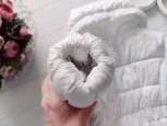 6,9 міс, зріст 74 Біла демісезонна курточка на синтепоні - зображення 7