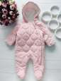 0-3 міс, 5,5 кг Демісезонний комбінезон у пологовий будинок на синтепоні для дівчинки - зображення 1