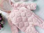 0-3 міс, 5,5 кг Демісезонний комбінезон у пологовий будинок на синтепоні для дівчинки - зображення 2