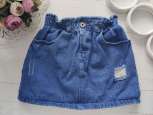 7,8 років, зріст 128 Дитяча джинсова спідниця на гумці - зображення 1