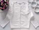 7,8 років, зріст 128 Біла кофта котон - зображення 1