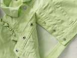 3,4 роки, зріст 98,104 Салатова джинсовка на кнопках - зображення 4