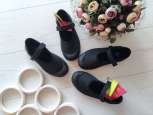 (2 пари) 31 (20 см) Нові чорні мокасини на липучках, змінка - зображення 7